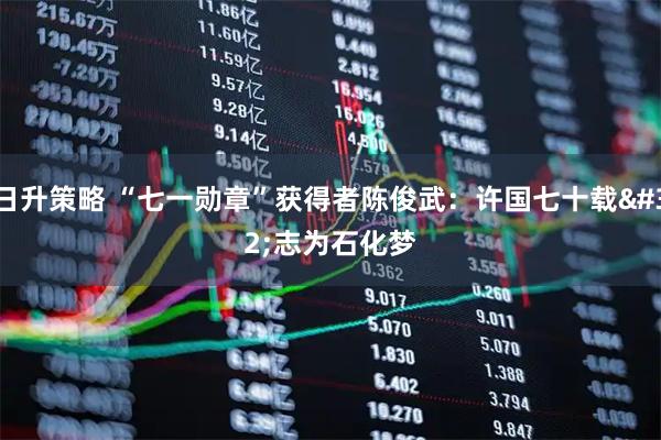 日升策略 “七一勋章”获得者陈俊武：许国七十载 志为石化梦